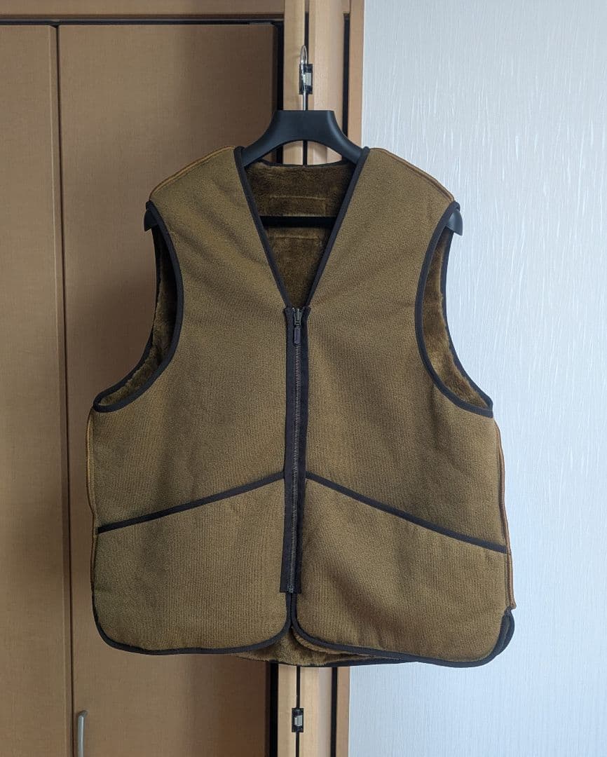 【美品】アダムエロペ別注 Barbour ファーライナーベスト XL バブアー