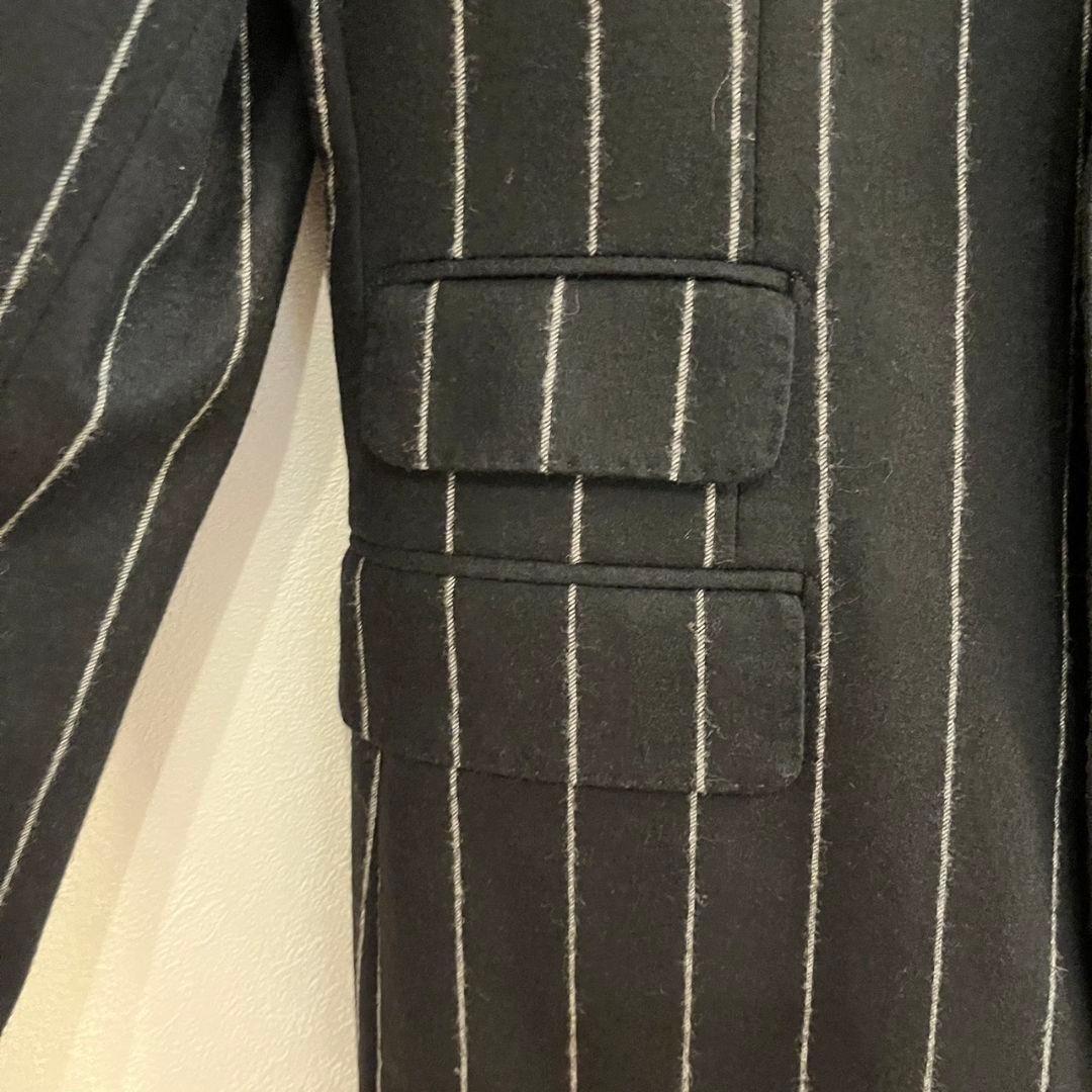 タリアトーレ　TAGLIATORE ブラックストライプ ビジネススーツ