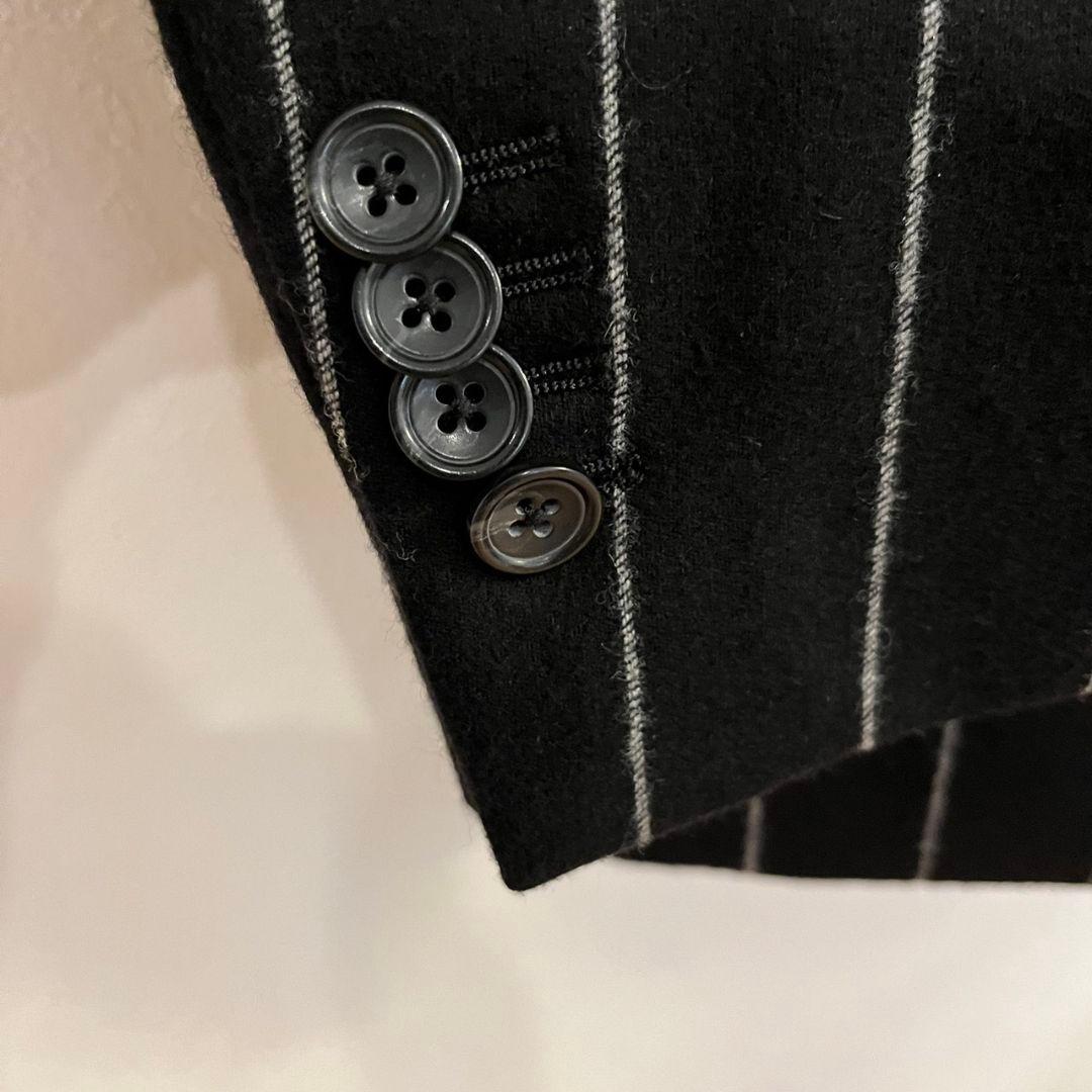 タリアトーレ　TAGLIATORE ブラックストライプ ビジネススーツ