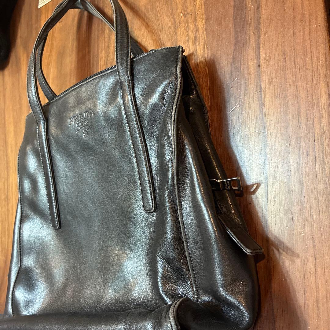 本日値下げ⭐︎PRADA レザー ハンドバッグ ブラック
