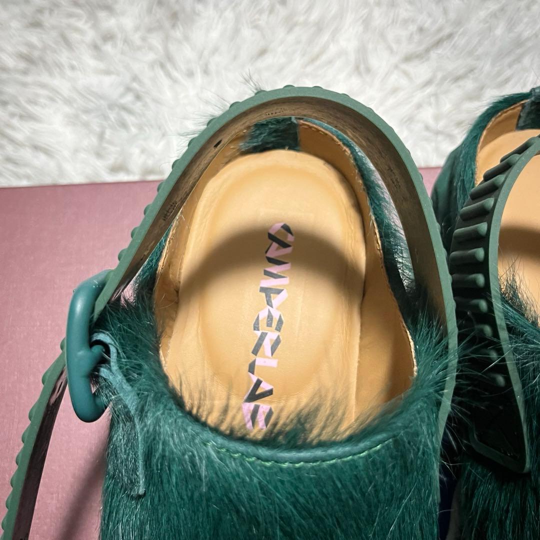 【未使用に近い】CAMPERLABラバーミュール 緑〈定価81,400円〉