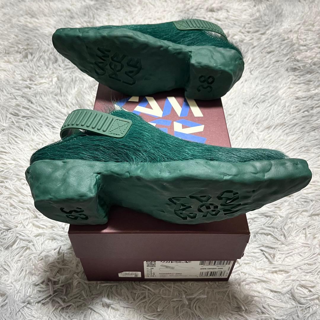 【未使用に近い】CAMPERLABラバーミュール 緑〈定価81,400円〉