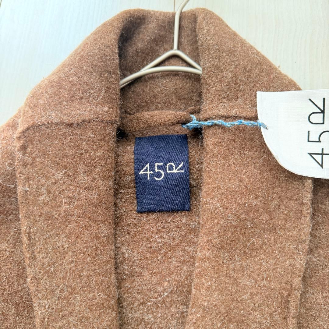 希少✨ 45R フェルトKNITカウチンCOAT ショールカラー　アルパカ 縮絨
