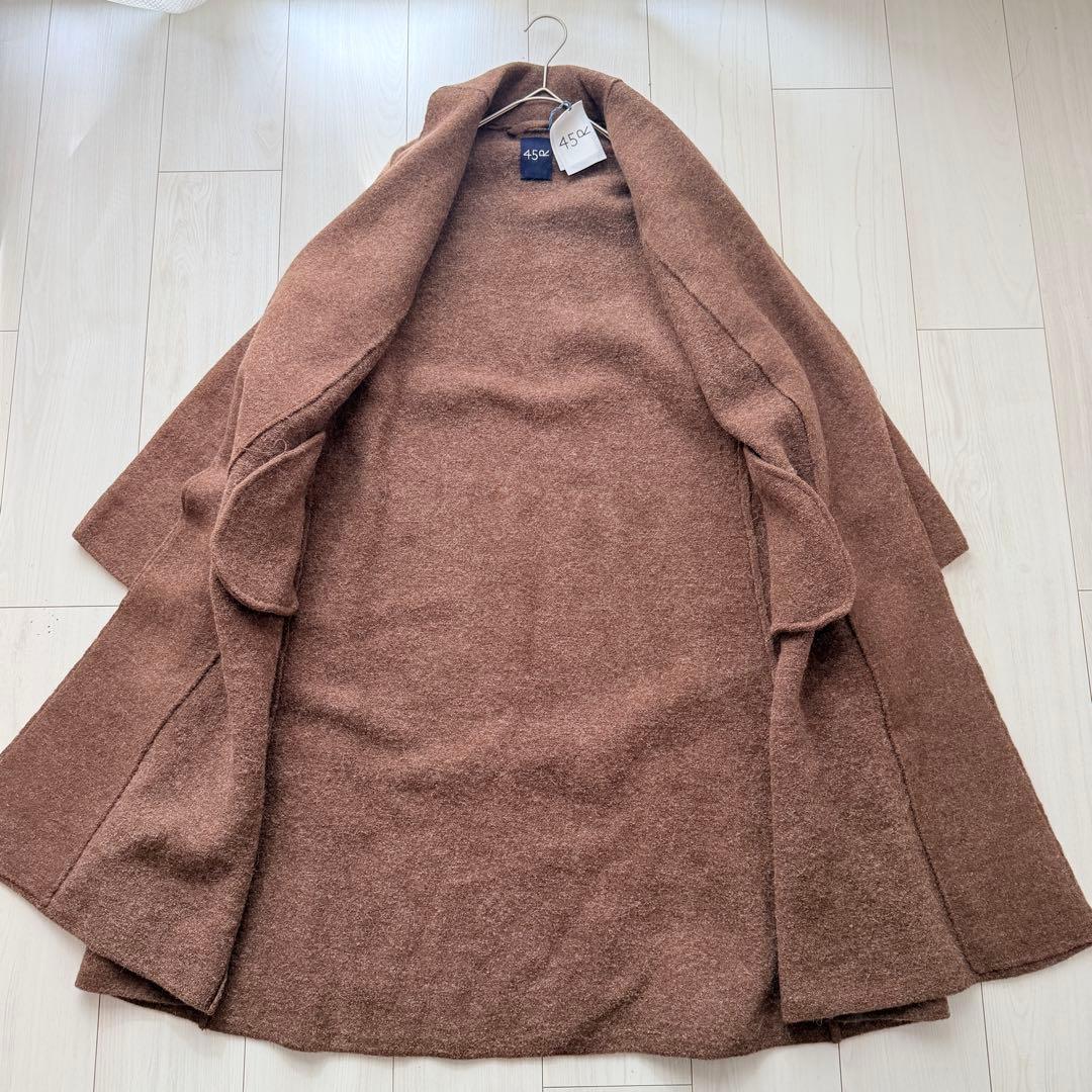 希少✨ 45R フェルトKNITカウチンCOAT ショールカラー　アルパカ 縮絨