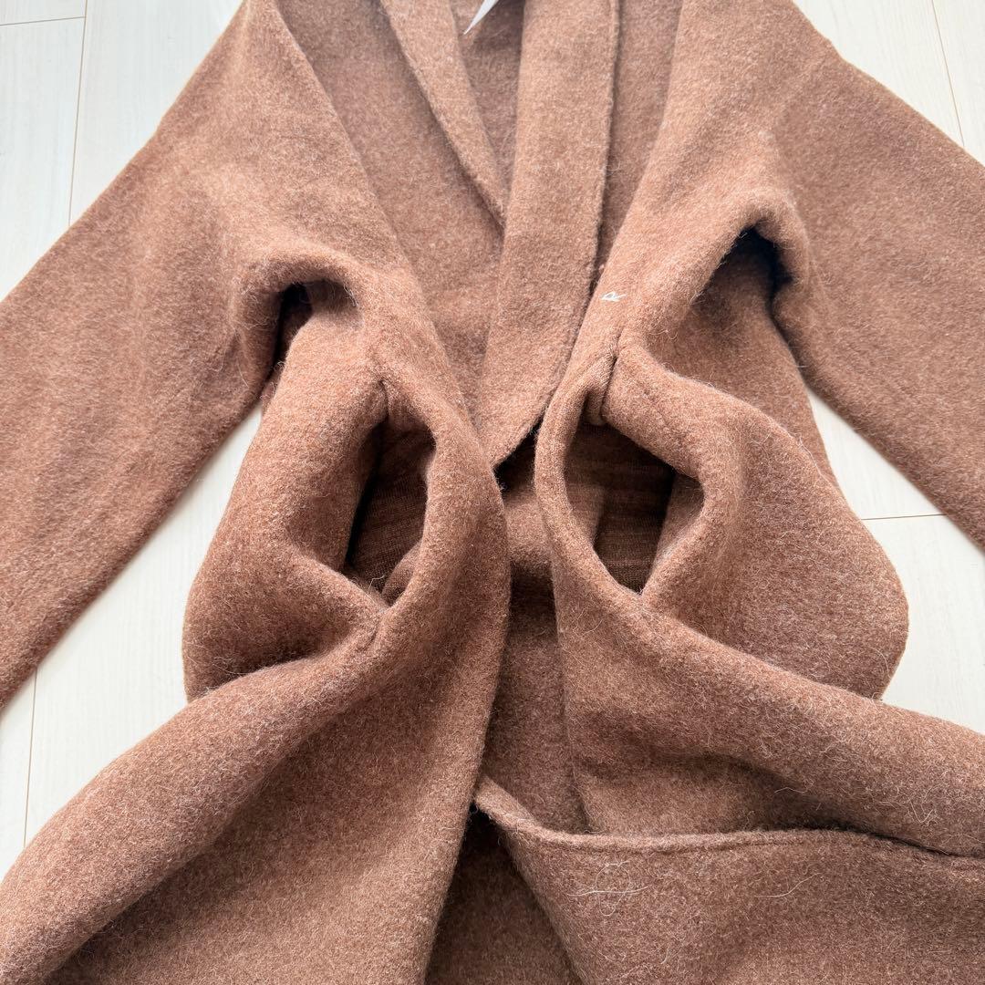 希少✨ 45R フェルトKNITカウチンCOAT ショールカラー　アルパカ 縮絨