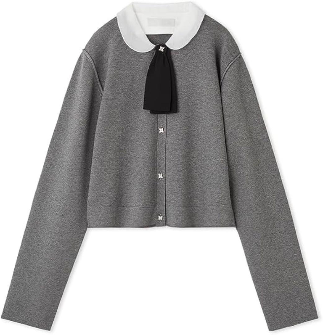 セルフォード デタッチャブル総針カーディガン グレー 36サイズ