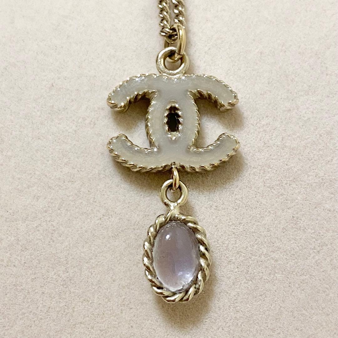 シャネル CHANEL ココマーク カラーストーンネックレス 二段階調節