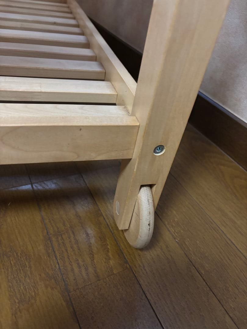 引き取り限定☆美品ナチュラル木製多目的ワゴン