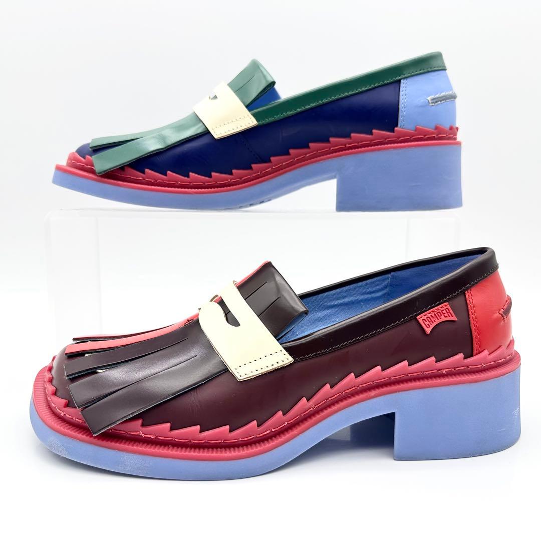 【極美品】カンペール テイラー タッセルローファー マルチカラー ツインズ