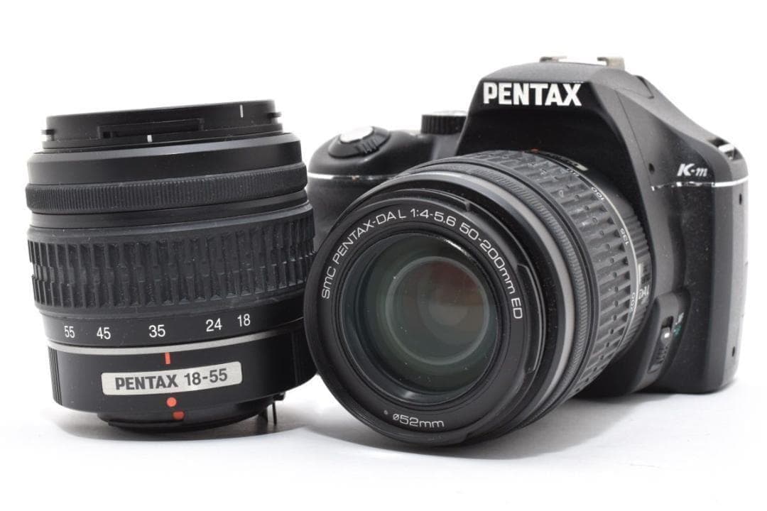 【箱付き】 PENTAX ペンタックス K-m ダブルレンズ デジタル一眼カメラ