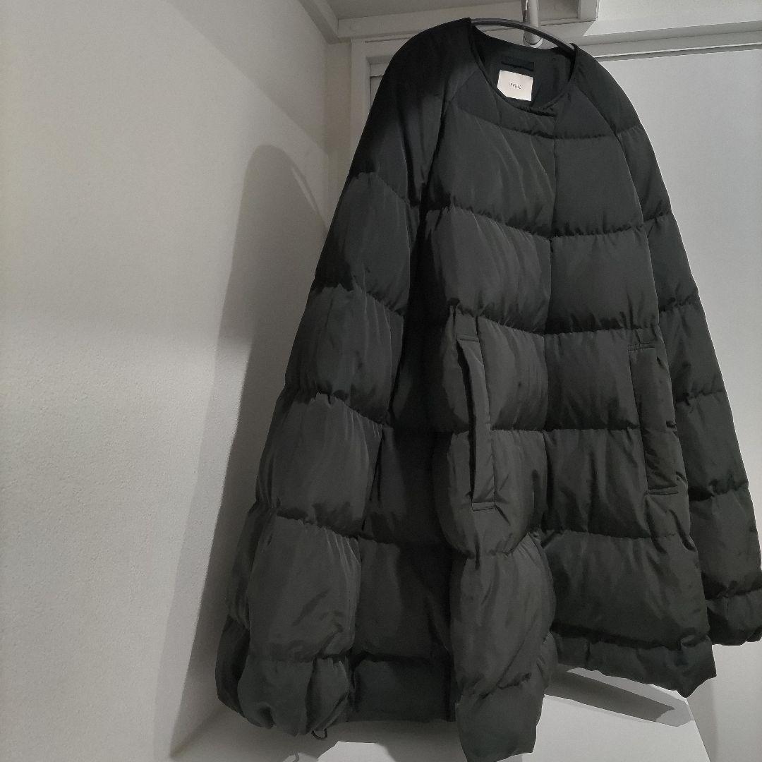 【美品】LE PHIL ルフィル パッフィーダウン ケープ ポンチョ 黒 0