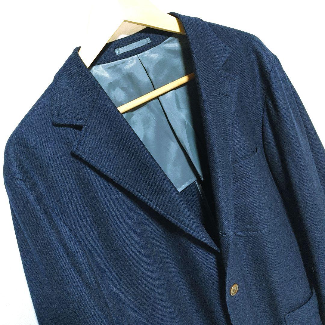 Loro Piano カシミヤ混　テーラードジャケット　ネイビー　大きめ　L