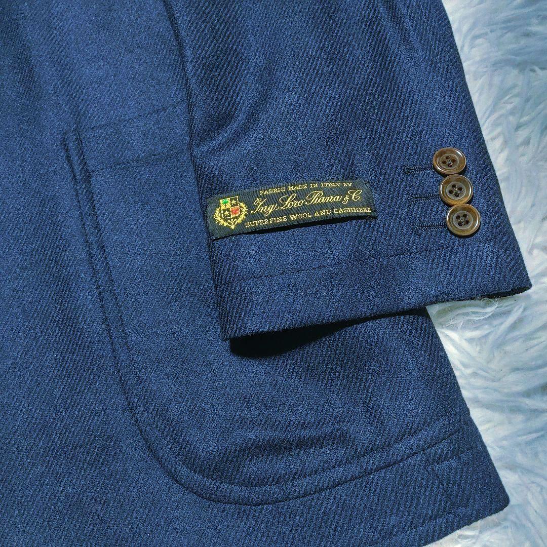 Loro Piano カシミヤ混　テーラードジャケット　ネイビー　大きめ　L