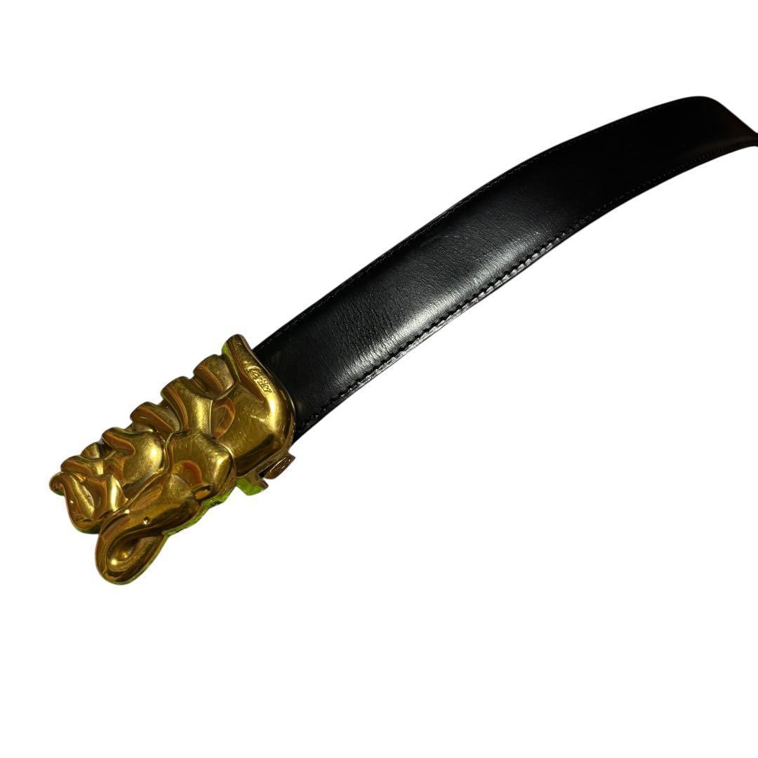 Cartier カルティエ 象 エレファント バックル ベルト ゴールド　レザー