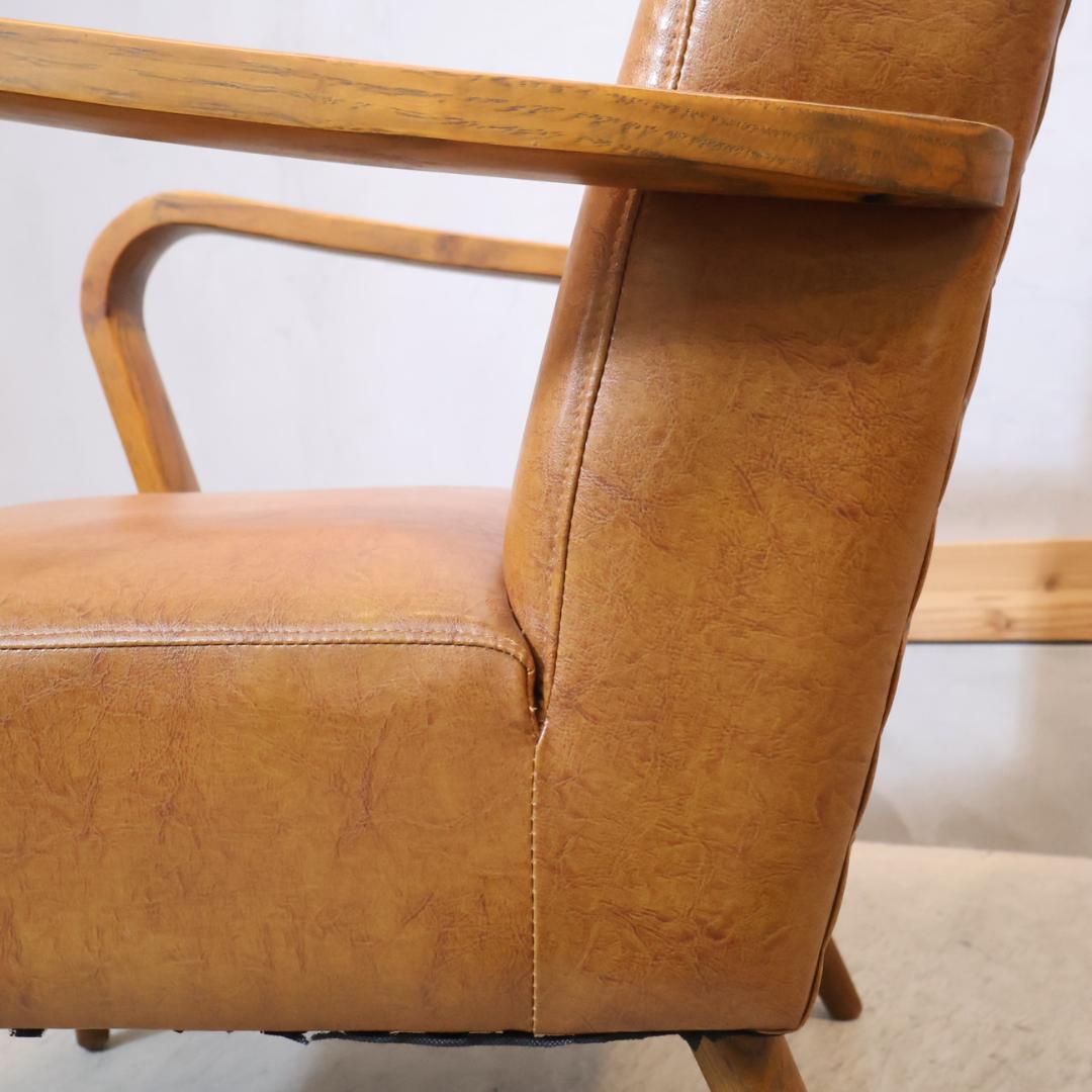 クラッシュゲート VESPA ホワイトオーク無垢材 シングルソファー アーム