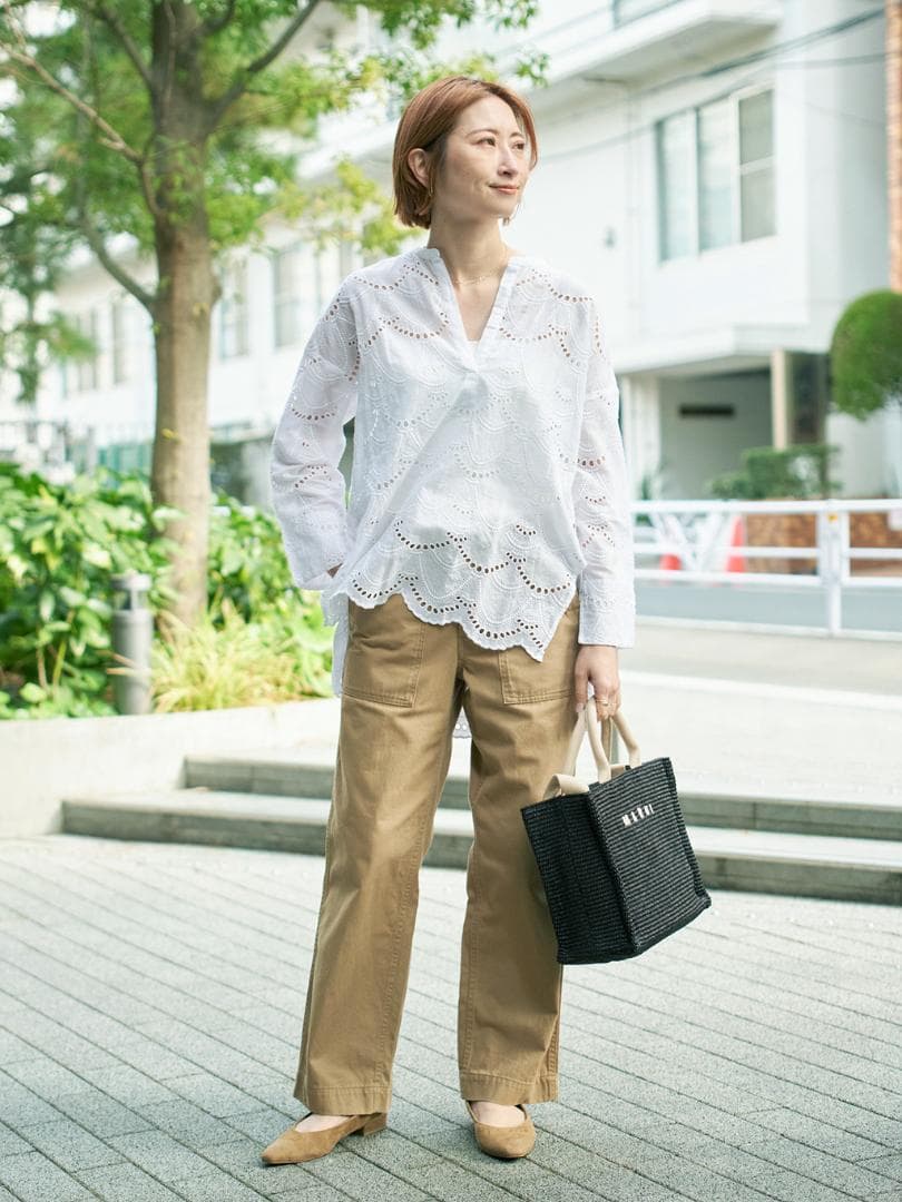 Spick and Span ルーズベイカーパンツ 38 ベージュ