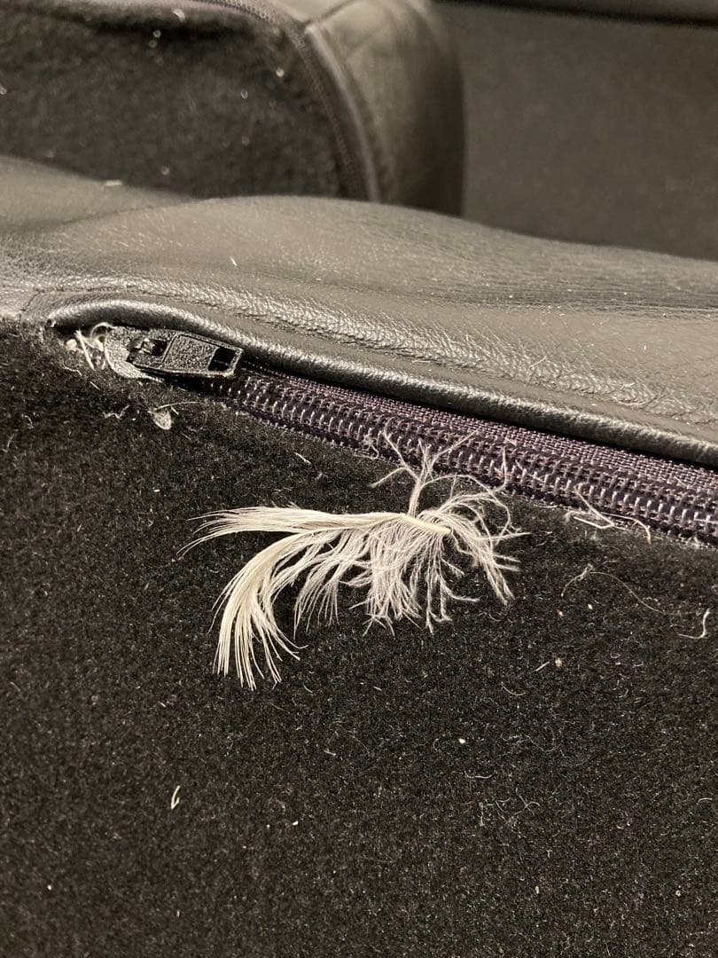 コルビュジエ LC2 黒本革 ヴィンテージ ソファ 2人掛け 羽毛クッション