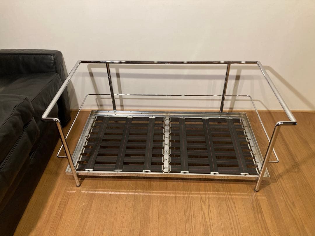 コルビュジエ LC2 黒本革 ヴィンテージ ソファ 2人掛け 羽毛クッション