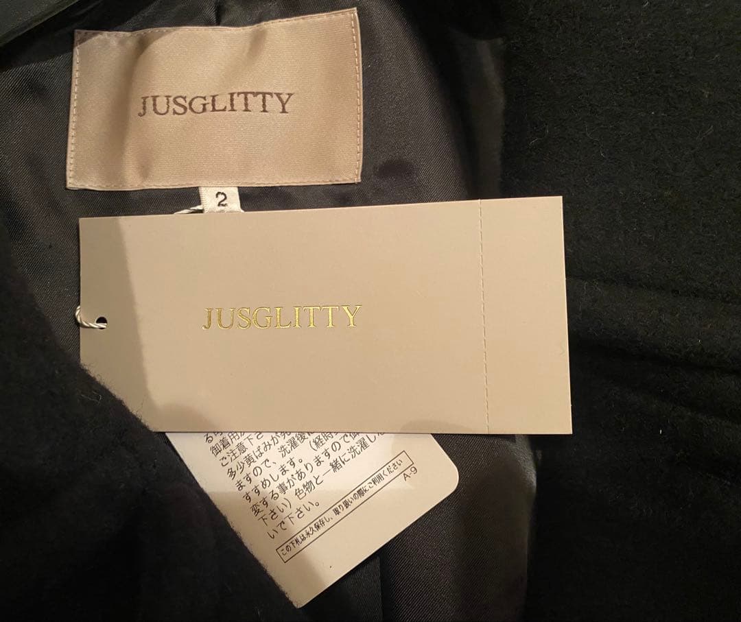 ☆新品タグ☆ジャスグリッティー ウールPコート 24AW M ¥58300