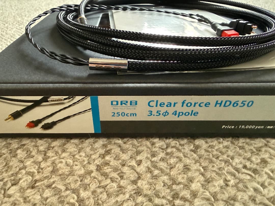 ヘッドホンケーブル ORB Clear force HD650 3.5mm4極