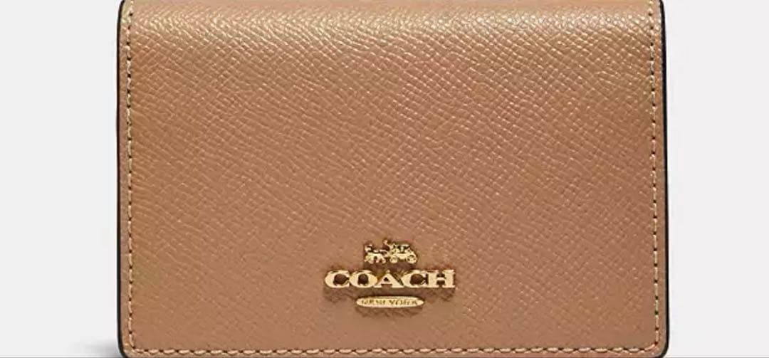 【COACH 新品】コーチビジネス カード ケース◯名刺入れ◯レザー◯トープ◯