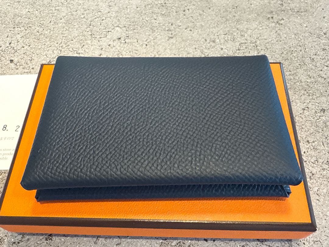 HERMES エルメス ガルヴィ　未使用品　ブルーインディゴ