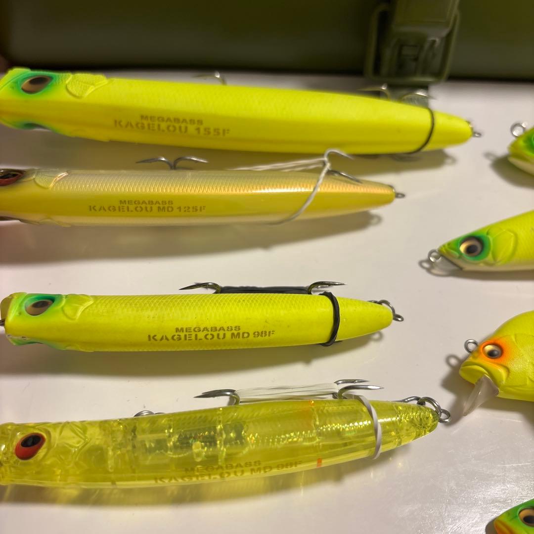 メガバスボックス付き　ルアーセット　カゲロウ　ハダラトラップ　ゲンマ　X80