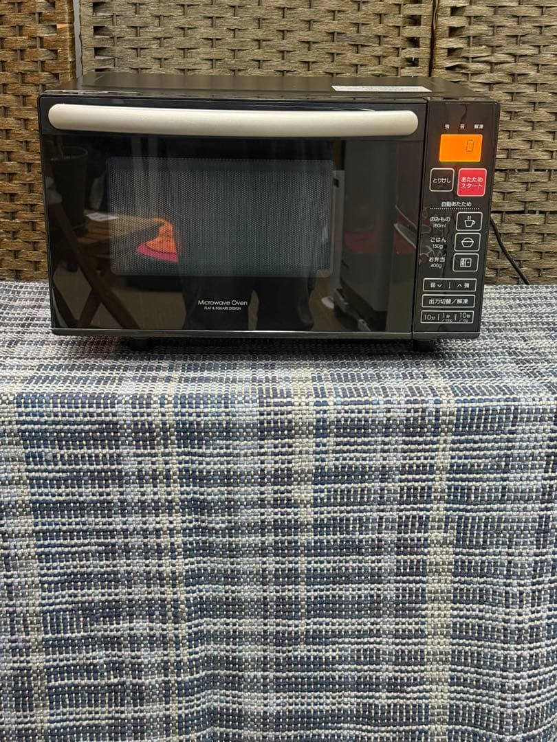 【洗浄消毒作業済】ニトリ　フラットテーブル　電子レンジ　EM-520X _BK