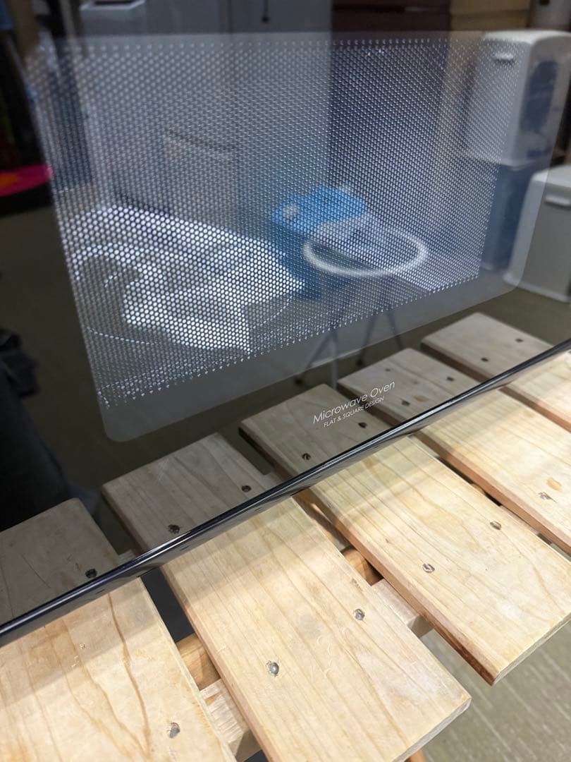 【洗浄消毒作業済】ニトリ　フラットテーブル　電子レンジ　EM-520X _BK