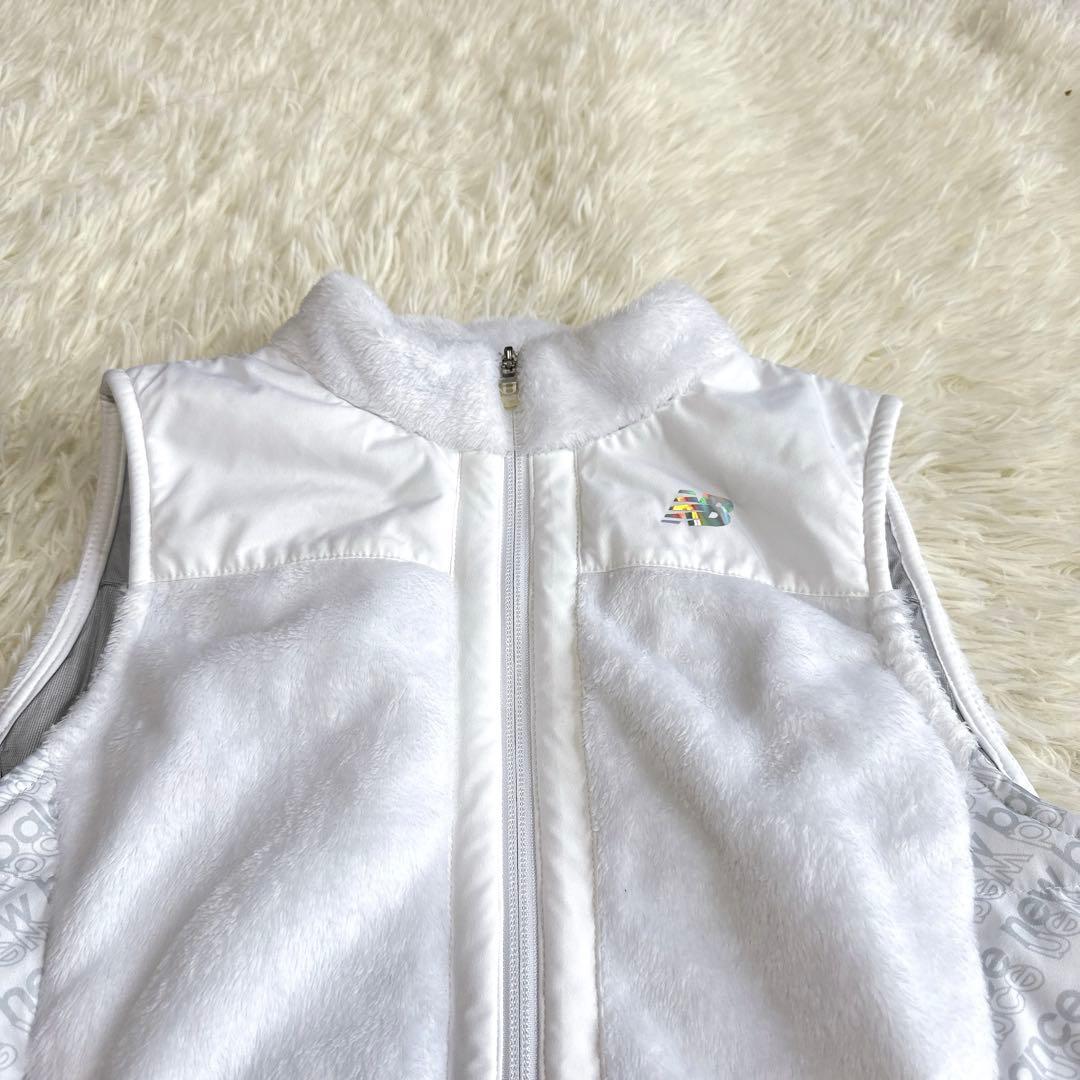 【ニューバランスゴルフ】美品 ワンピース ボア ホワイト 0サイズ レディース