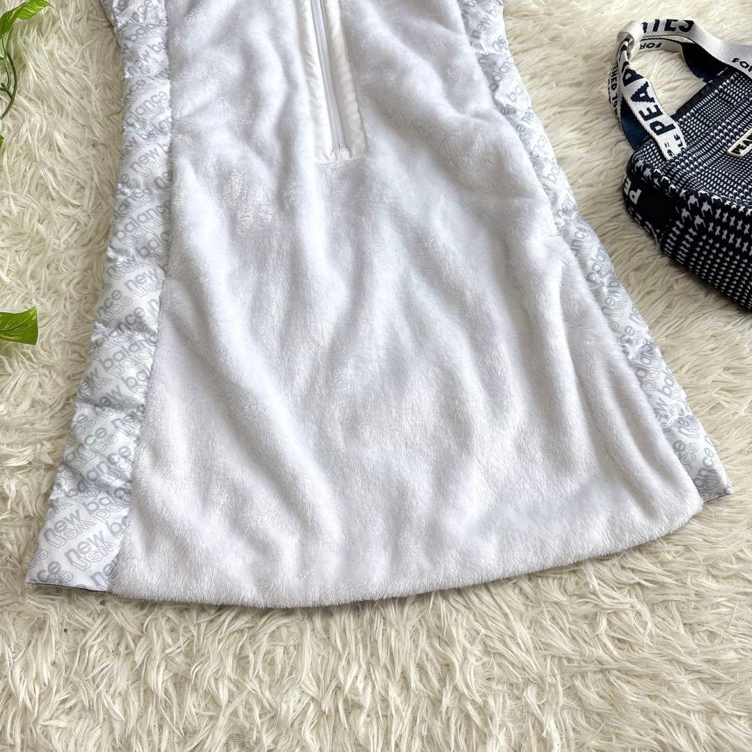 【ニューバランスゴルフ】美品 ワンピース ボア ホワイト 0サイズ レディース