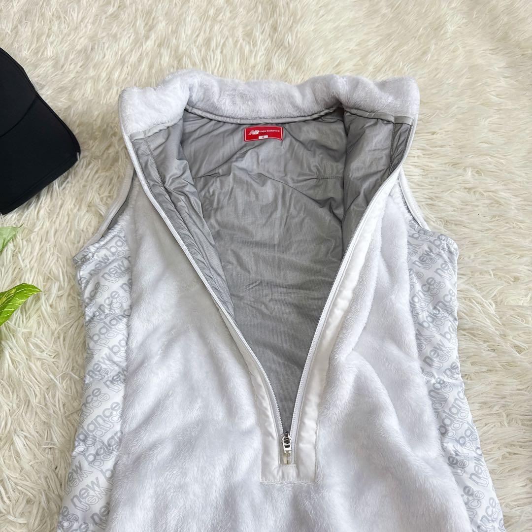 【ニューバランスゴルフ】美品 ワンピース ボア ホワイト 0サイズ レディース