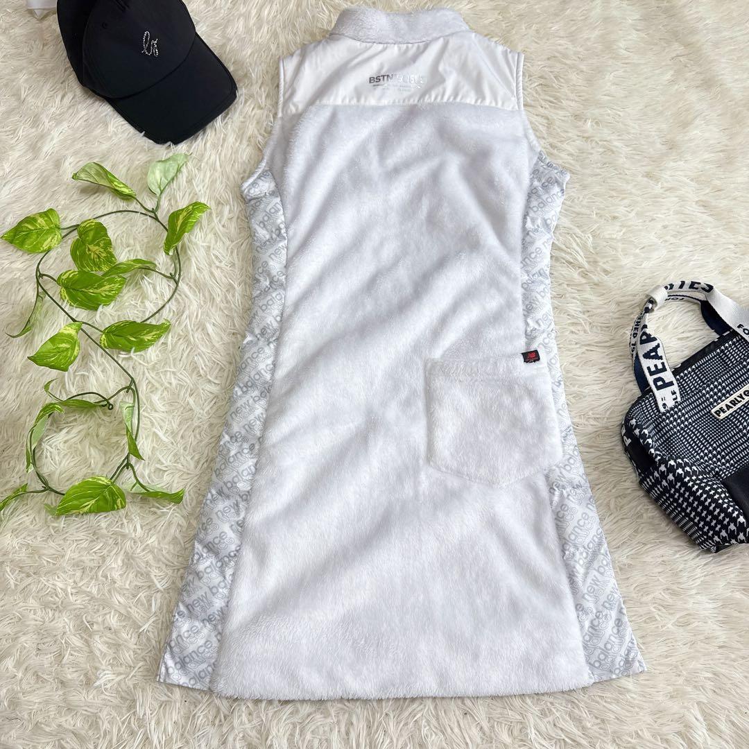 【ニューバランスゴルフ】美品 ワンピース ボア ホワイト 0サイズ レディース