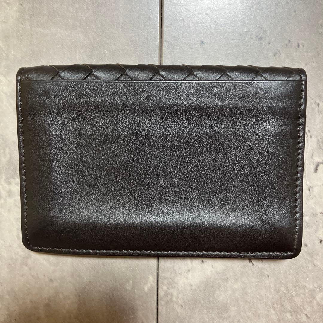 【美品】Bottega Veneta 名刺入れ イントレチャート ダークブラウン