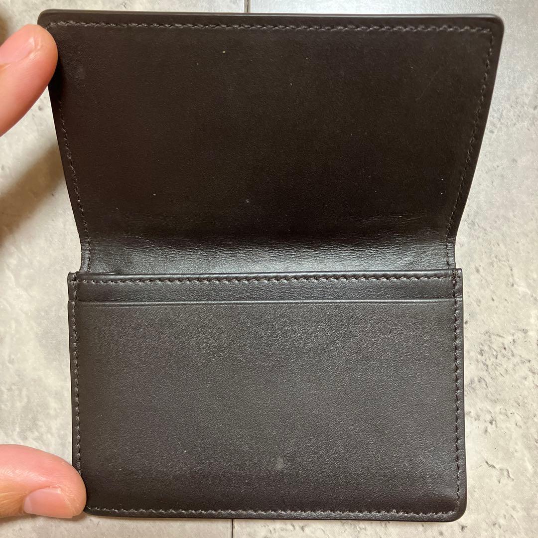 【美品】Bottega Veneta 名刺入れ イントレチャート ダークブラウン