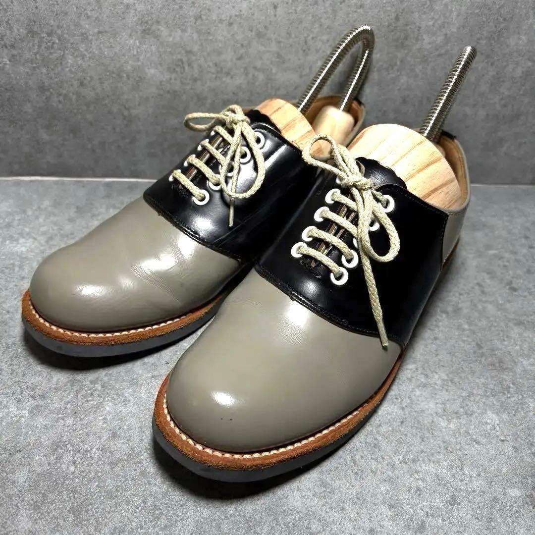 【極美品】REGAL サドルシューズ 2452 グレー 24cm プレーントゥ