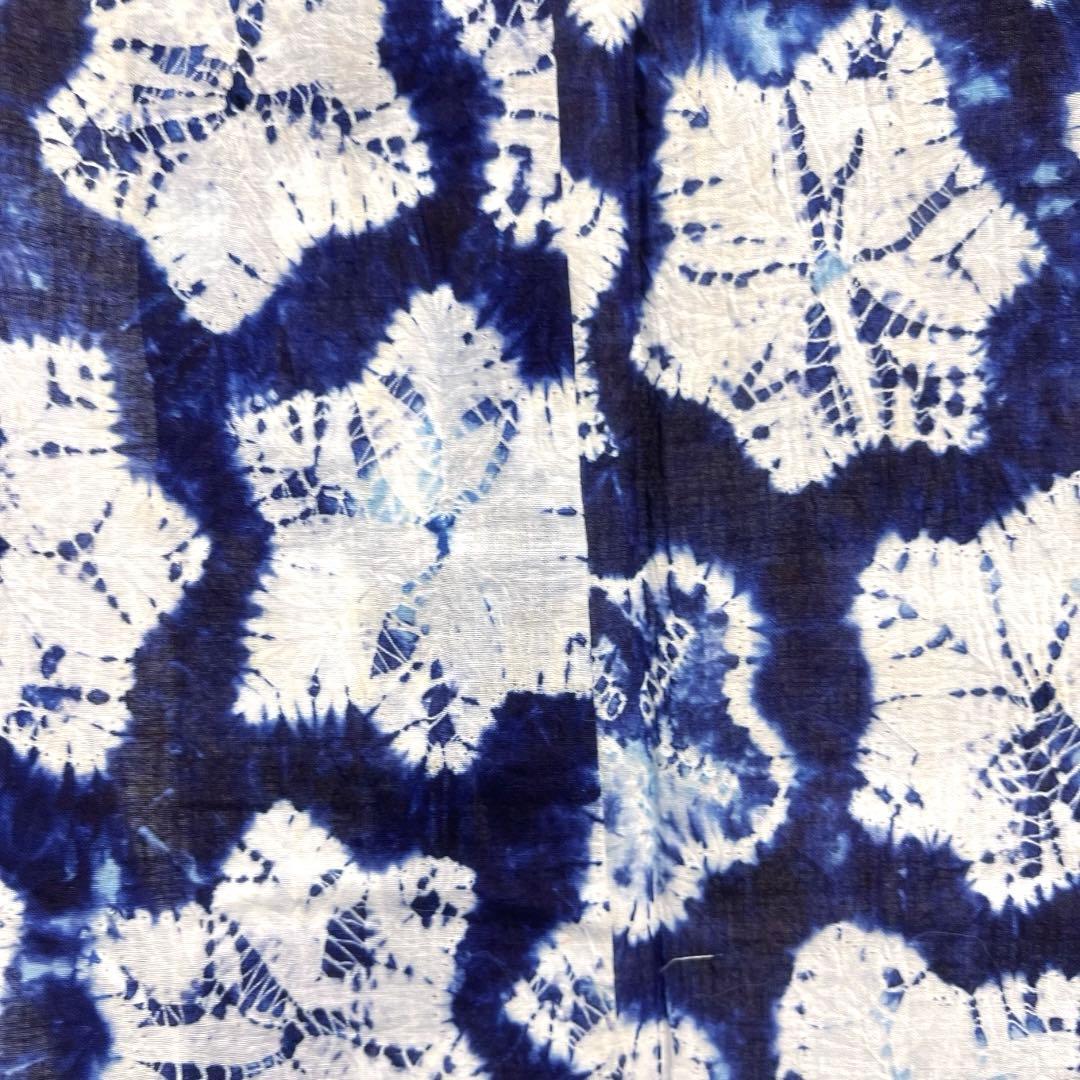 浴衣　有松鳴海絞り　梅花　グラデーション　ぼかし染め　着物　063a d