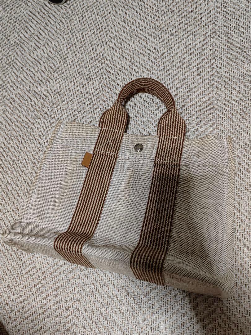 エルメス トートバッグ ベージュ ブラウン
