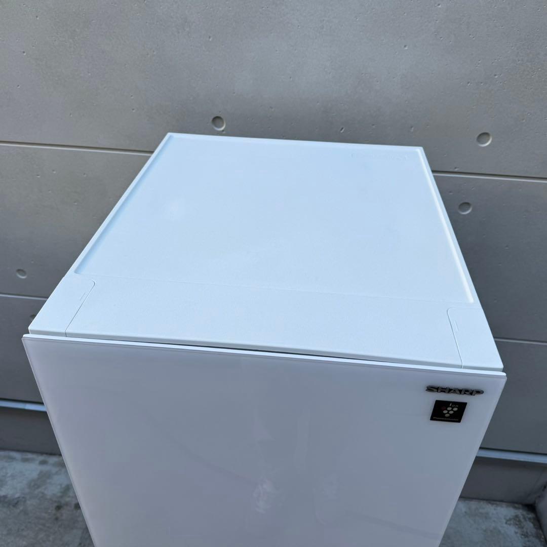 124⭐️2022年製美品★シャープ冷蔵庫ホワイトガラス扉　右、左開き　一人暮らし