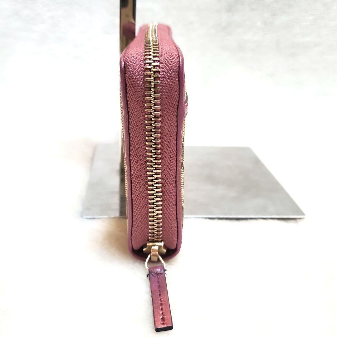 美品　GUCCI GG キャンバス ハート リボン インターロッキング 長財布