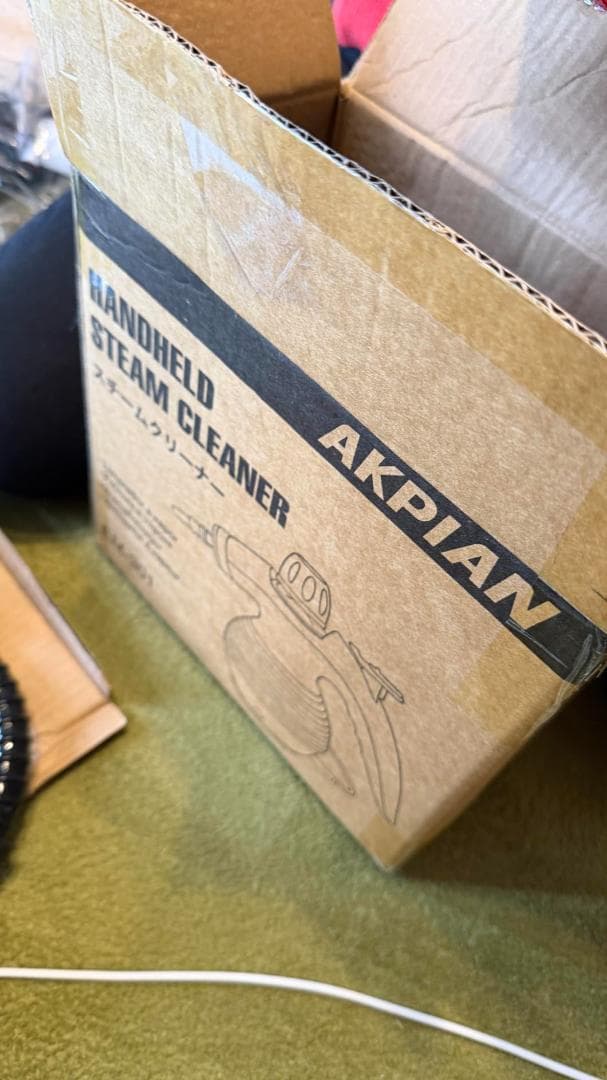 AKPIANハンドヘルドスチームクリーナー、洗浄用スチーム機、ポータブル多機aa