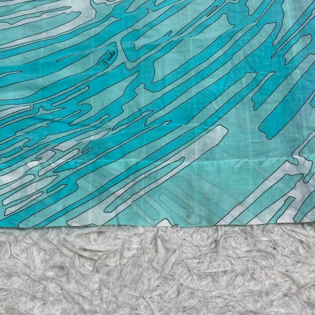 EMILIO PUCCI 総柄チュニック ライトブルー M エレガント