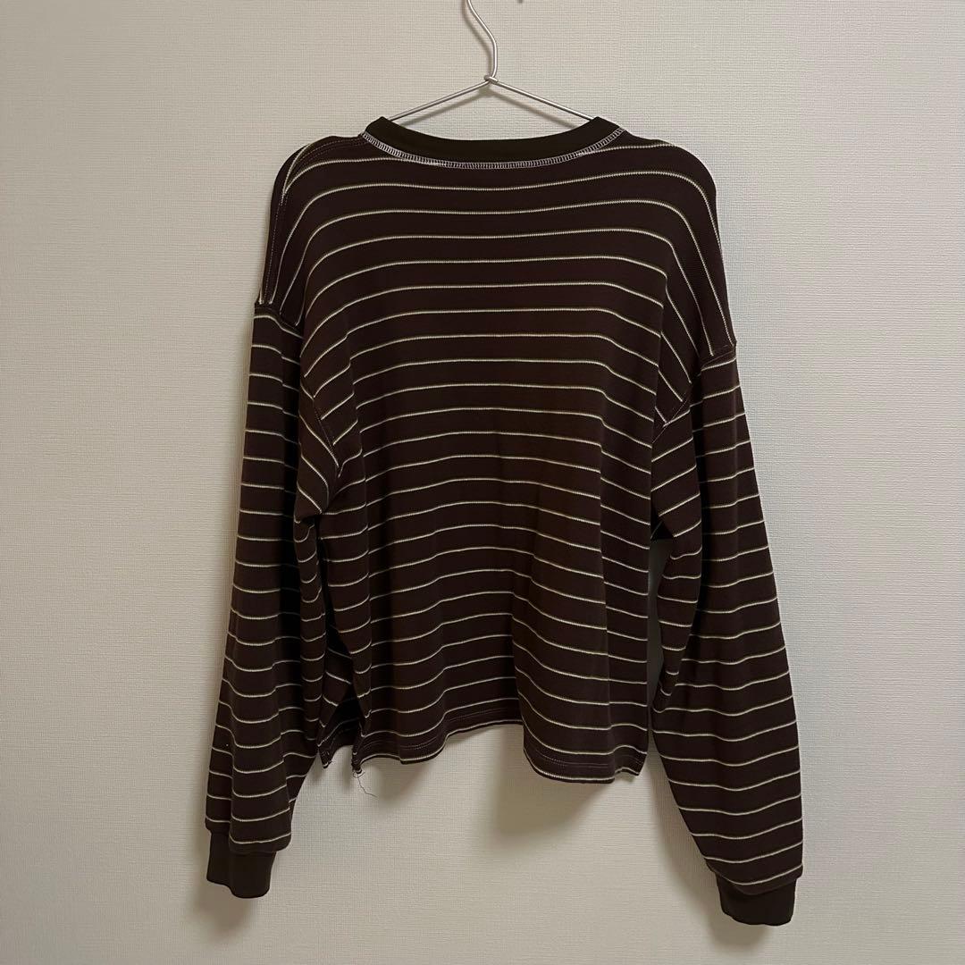 【美品】TODAYFUL Border Long T-shirts チョコ