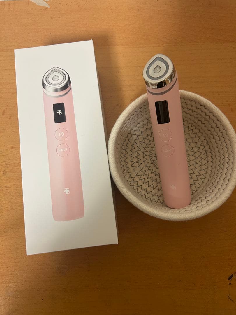 ピンク 美顔器 USB-C充電 デジタルディスプレイ