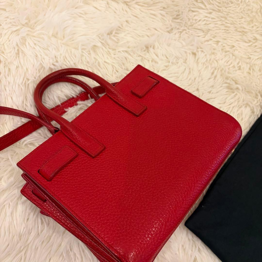 SAINT LAURENT レッド ハンドバッグ　サックドジュール