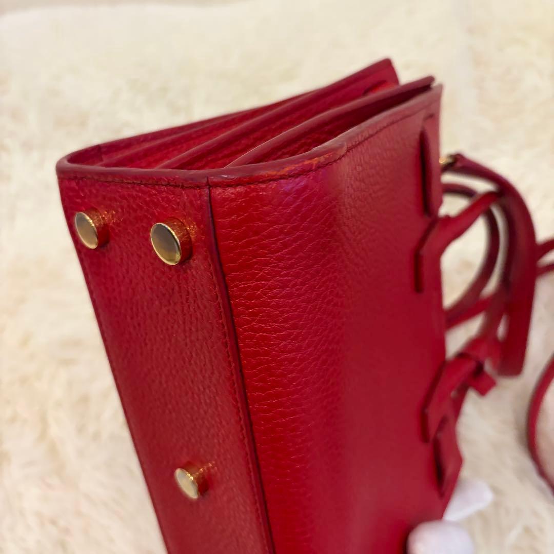 SAINT LAURENT レッド ハンドバッグ　サックドジュール
