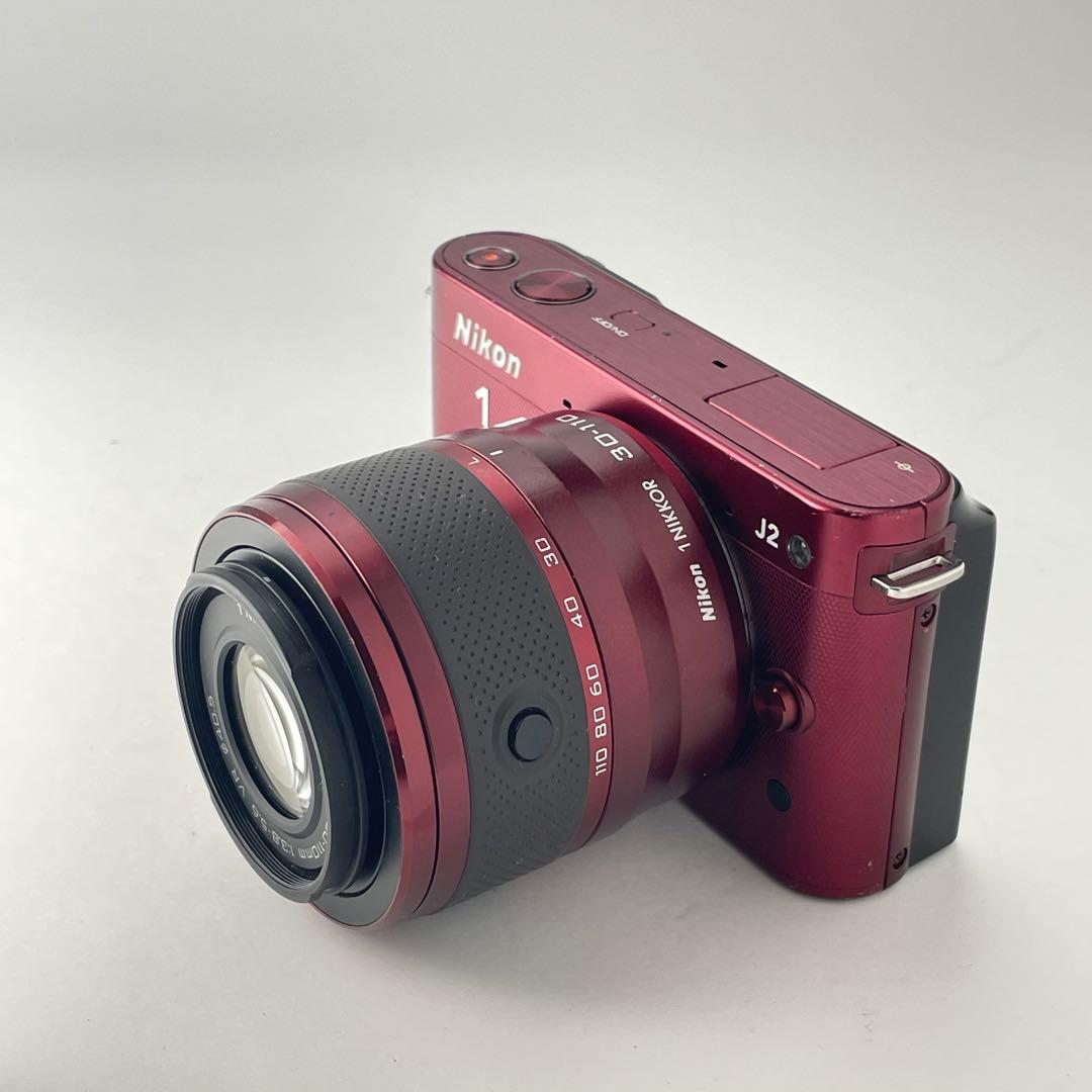 【ショット数10000・返品保証】Nikon1 J2 レッド レンズキット