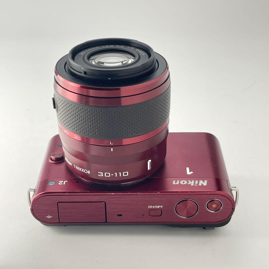 【ショット数10000・返品保証】Nikon1 J2 レッド レンズキット