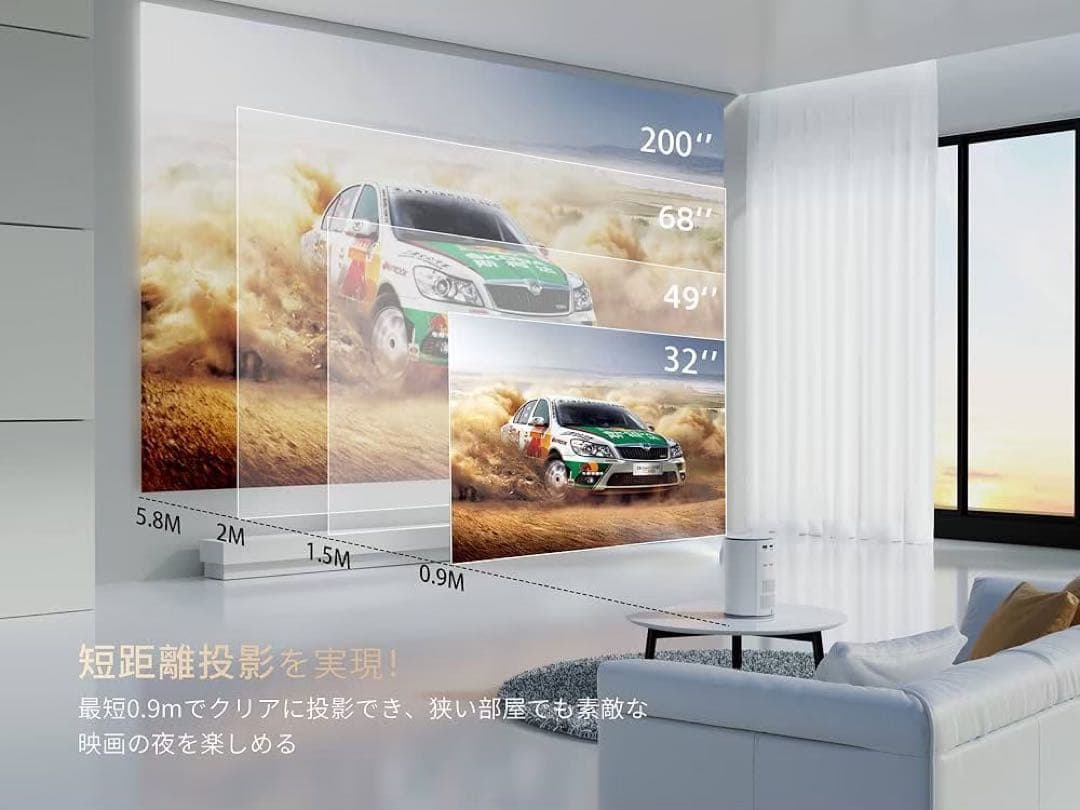 プロジェクター 小型 家庭用 Bluetooth WiFi ホームシアター