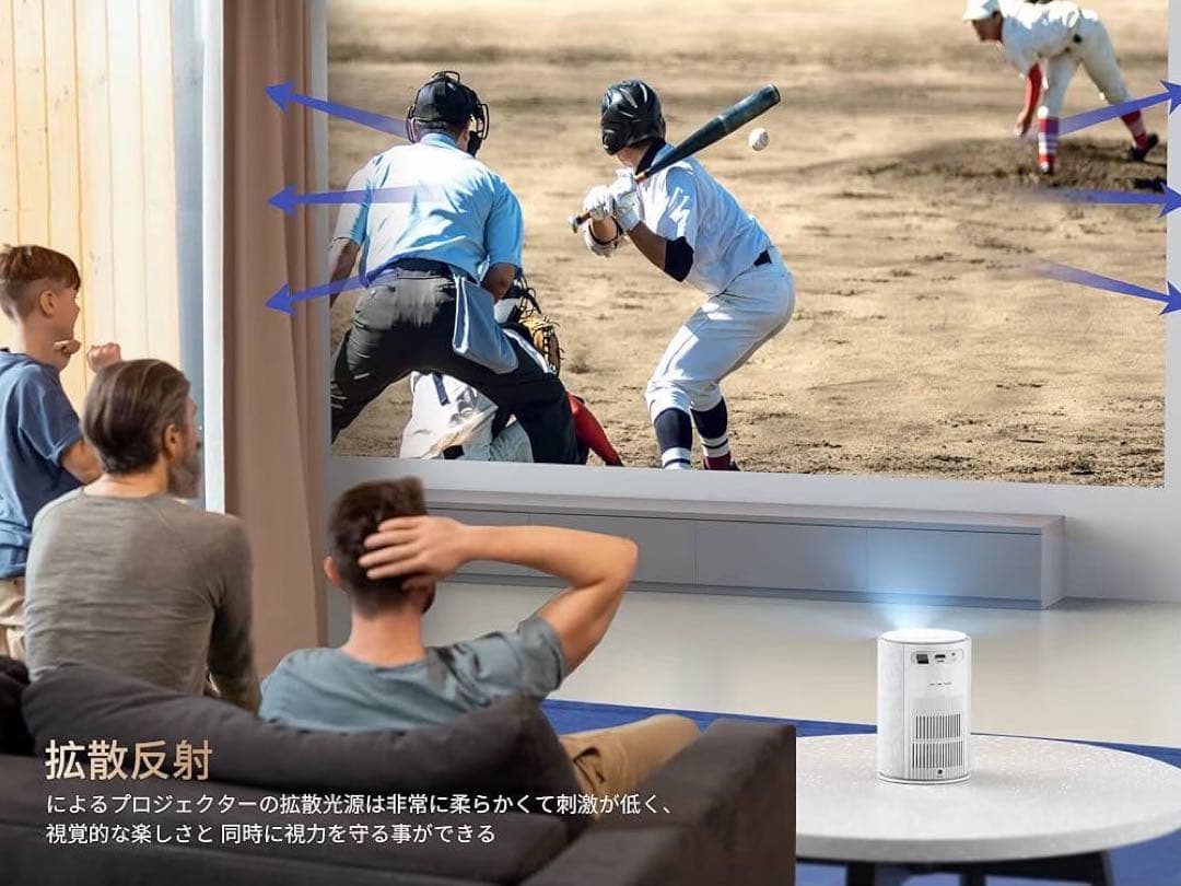 プロジェクター 小型 家庭用 Bluetooth WiFi ホームシアター